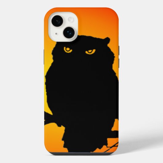 不気味なフクロウ iPhoneケース (裏面)