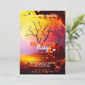 不気味なフルムーンカボチャハローウィンパーティ 招待状 (スタンド正面)