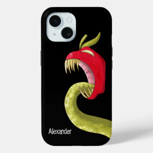 不気味なフルーツレッドモンスター iPhone 15ケース