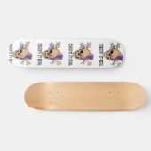 不気味なフローラスカルスネーク – ハロウィーン愛好家 スケートボード (横)