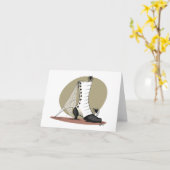 不気味なブーツのメッセージカード カード (黄色い花)