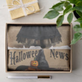 不気味なブードゥー人形魔女の帽子ハロウィーン新聞 薄葉紙 (ギフト)