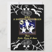 不気味なブー 幽霊 バット なんて素敵なハロウィンナイト シーズンカード (裏面)