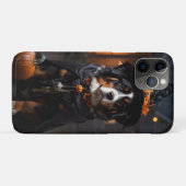 不気味なベルネーゼ犬:ハロウィーンのハウル – オウィーン Case-Mate iPhoneケース (裏面(横))