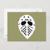 不気味なホッケーマスク製品 ポストカード (正面/裏面)