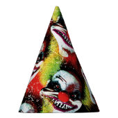 不気味なホラーピエロ模様 パーティーハット (右)