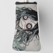 不気味なホラー人形の美学アニメガール ゴルフヘッドカバー (回転90)