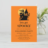 不気味なホラー ハウス 大人 ハロウィン 衣装 パーティー 招待状 (スタンド正面)