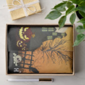 不気味なホラー ハウス 衣装 ナイト スカイ ハロウィン 薄葉紙 (ギフト)