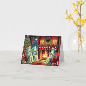 不気味なホリデー カード (黄色い花)