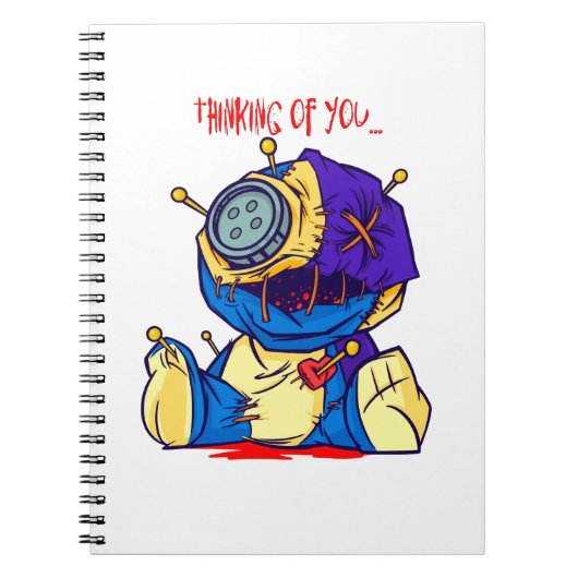 不気味なボロボロの人形 - THINKING OF YOU ノートブック (正面)