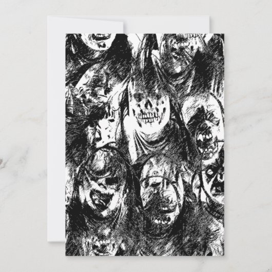 不気味なマスク 招待状 (正面)