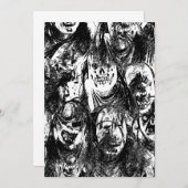 不気味なマスク 招待状 (正面/裏面)