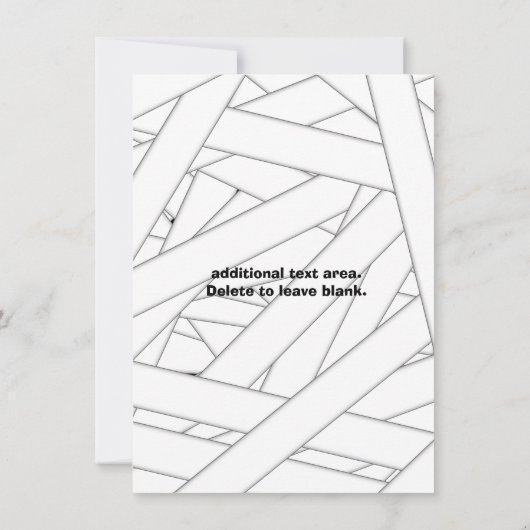 不気味なママの子供たちハローウィンパーティ招待状 招待状 (裏面)