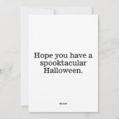 不気味なマンシ幽霊のよく出るョン |ハッピーハローウィン シーズンカード (裏面)