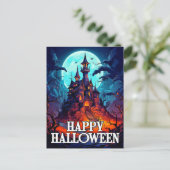 不気味なマ幽霊のよく出るナー |ハッピーハローウィン ポストカード (スタンド正面)
