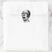 不気味なミイムゾンビモンスターホラーイラストレーション ラウンドシール (バッグ)