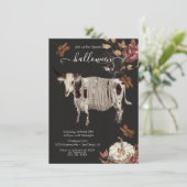 不気味なムーディハロウィーンカウズ&クロウ 招待状 (スタンド正面)