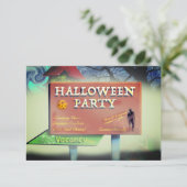 不気味なモテルの看板招待状 招待状 (スタンド正面)