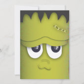 不気味なモンスターの頭部のハローウィンパーティの招待状 招待状 (正面)