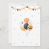 不気味なモンスターハロウィンコスチューム誕生日 招待状 (裏面)