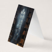 不気味なライブラリ折り畳みブックマーカー 名刺 (裏面)