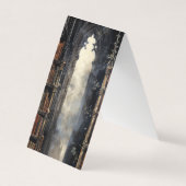 不気味なライブラリ折り畳みブックマーカー 名刺 (正面)