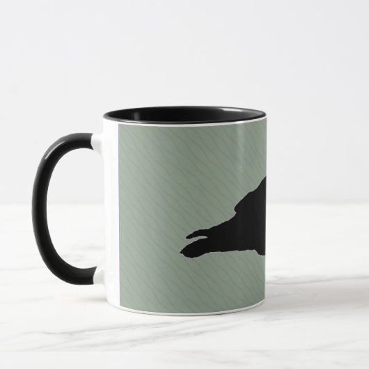 不気味なワタリガラスのマグ マグカップ (左)