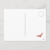 不気味なワンピースの招待 ハロウィン 誕生日 ピンクのバット シーズンポストカード (裏面)