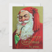 不気味なヴィンテージクリスマスサンタ シーズンカード (正面)