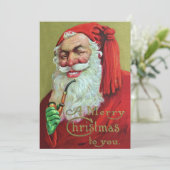 不気味なヴィンテージクリスマスサンタ シーズンカード (スタンド正面)