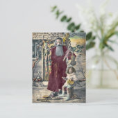 不気味なヴィンテージサンタクリスマスポストカード ポストカード (スタンド正面)