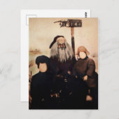 不気味なヴィンテージサンタハガキ ポストカード (正面/裏面)