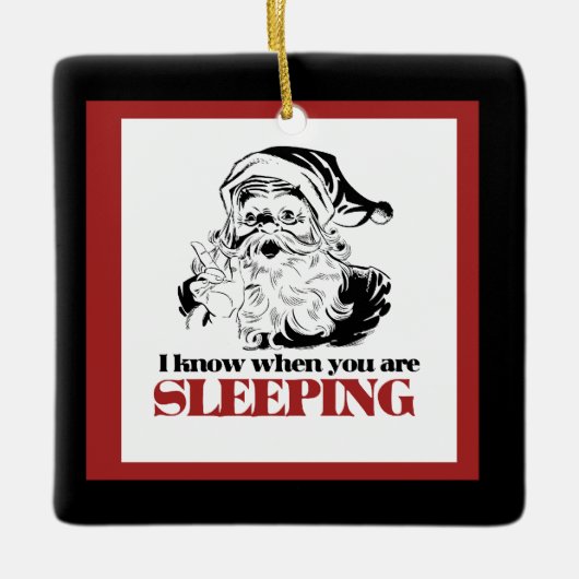 不気味なヴィンテージサンタ セラミックオーナメント (正面)