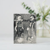 不気味なヴィンテージハロウィーンパペット シーズンポストカード (スタンド正面)