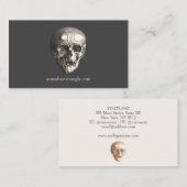 不気味なヴィンテージヒトスカルハロウィーン 名刺 (正面/裏面)