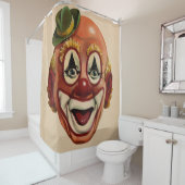 不気味なヴィンテージピエロ顔 シャワーカーテン (インサイチュ)