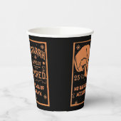 不気味なヴィンテージラベルカタラーキュールブラック紙カップ 紙コップ (左)