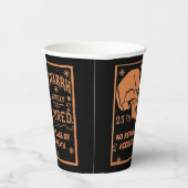 不気味なヴィンテージラベルカタラーキュールブラック紙カップ 紙コップ (右)