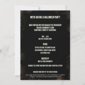 不気味なヴードゥー人形の大人のハロウィンパーティー 招待状 (裏面)