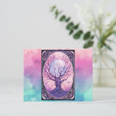 不気味な不毛の木フルムーンスモークハロウィーン シーズンポストカード (スタンド正面)