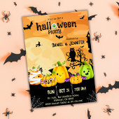 不気味な不気味なスカルムーンジャック – O – ランタンハロウィーン 招待状