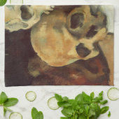 不気味な不気味なスカルヴィンテージハロウィーン キッチンタオル (折り畳み)