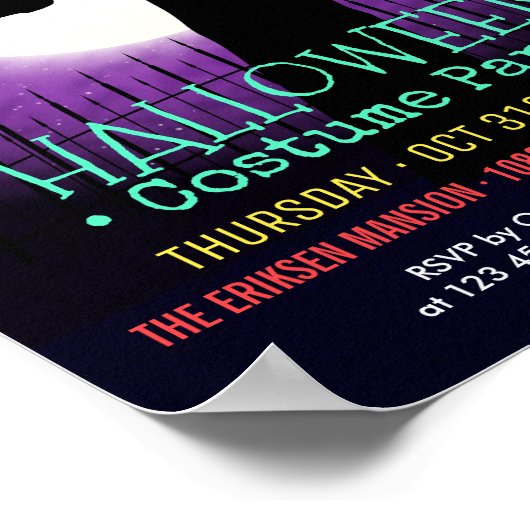 不気味な不気味ハロウィーンの衣装パーティー |ポスター ポスター (角)