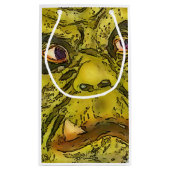 不気味な亀のモンスターブラックアウトライン漫画 スモールペーパーバッグ (裏面)