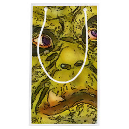 不気味な亀のモンスターブラックアウトライン漫画 スモールペーパーバッグ