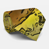 不気味な亀のモンスターブラックアウトライン漫画 ネクタイ (ロール)