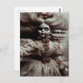 不気味な人形の恐怖 ポストカード (正面/裏面)