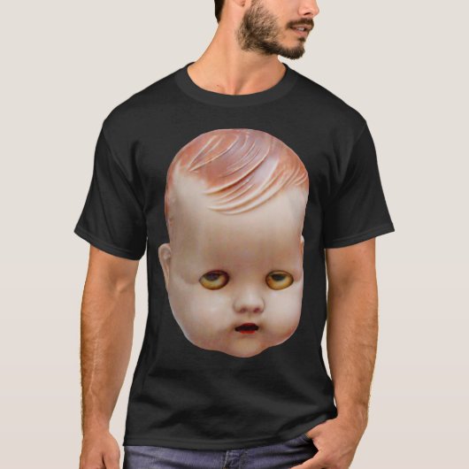 不気味な人形の頭 Tシャツ (正面)
