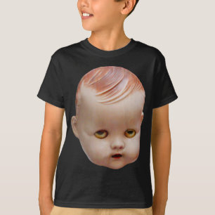 不気味な人形の頭 Tシャツ